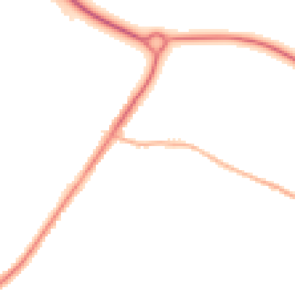 Night-time road noise heatmap for L23 1TJ