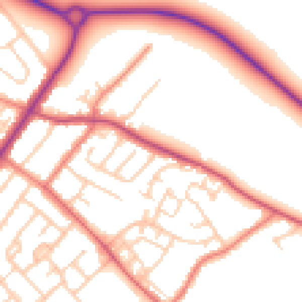 Daytime road noise heatmap for L23 1TP