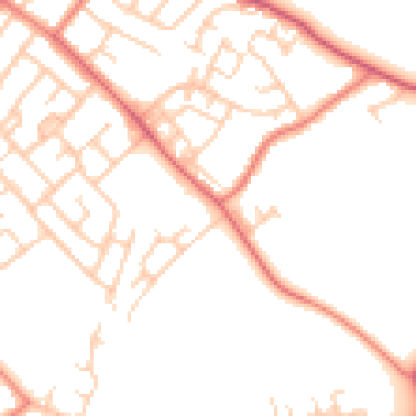 Daytime road noise heatmap for L23 1TS