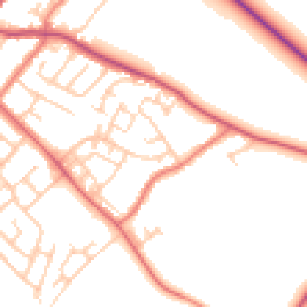 Daytime road noise heatmap for L23 1TZ