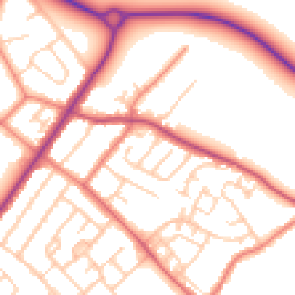 Daytime road noise heatmap for L23 1US