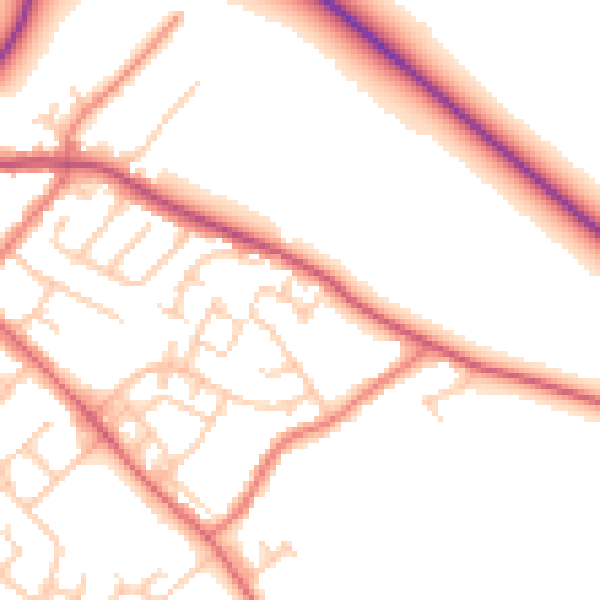 Daytime road noise heatmap for L23 1XD