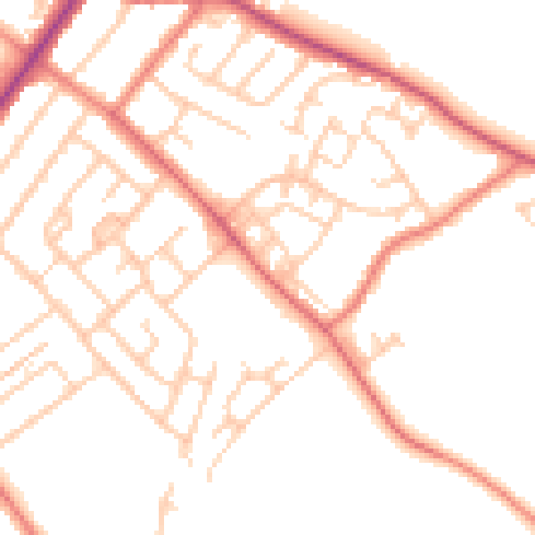 Daytime road noise heatmap for L23 1XF