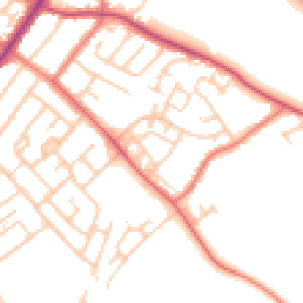 Daytime road noise heatmap for L23 1XT