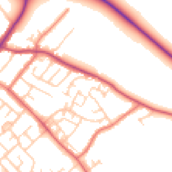 Daytime road noise heatmap for L23 1ZD