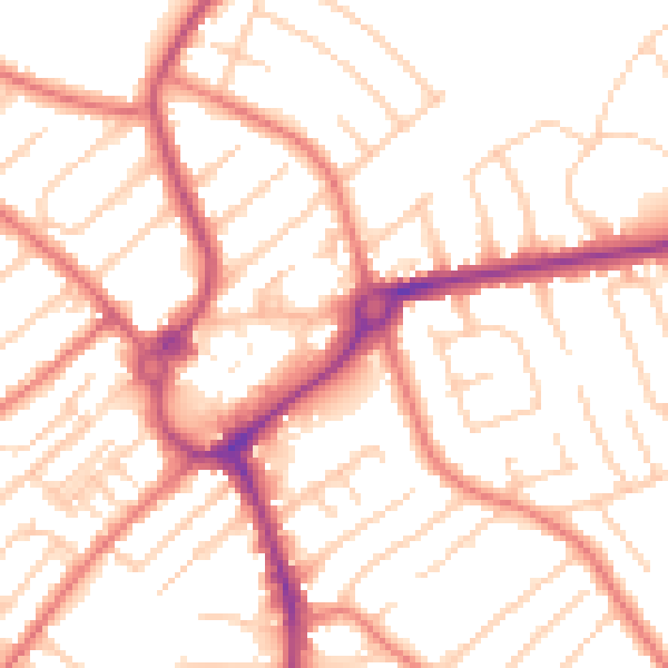 Daytime road noise heatmap for L23 2AA