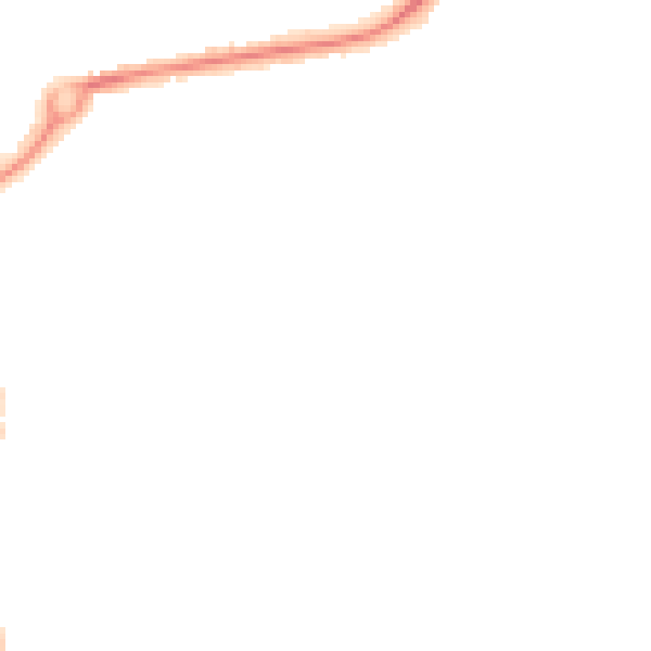 Night-time road noise heatmap for L23 2RJ