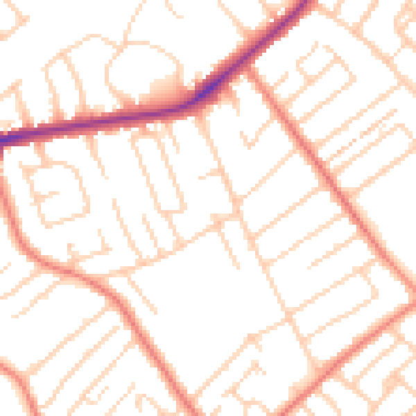 Daytime road noise heatmap for L23 2RP