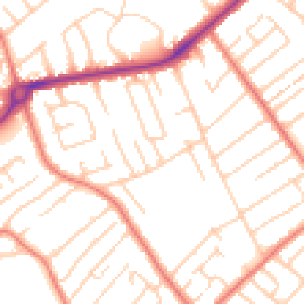 Daytime road noise heatmap for L23 2RU