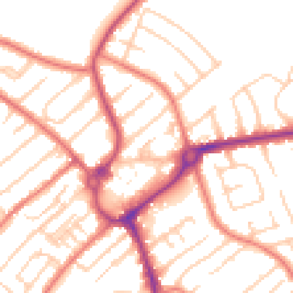 Daytime road noise heatmap for L23 2SD