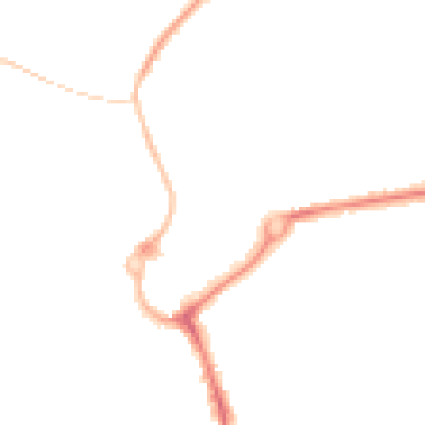 Night-time road noise heatmap for L23 2SD