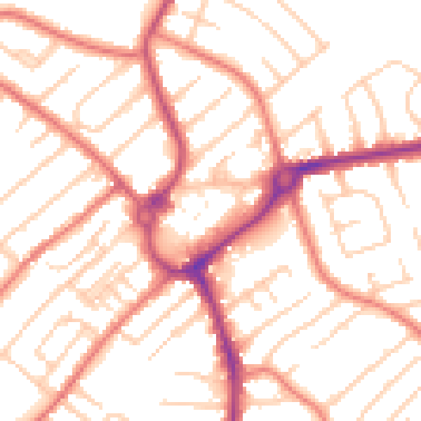 Daytime road noise heatmap for L23 2SE
