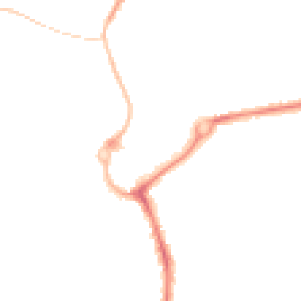 Night-time road noise heatmap for L23 2SE