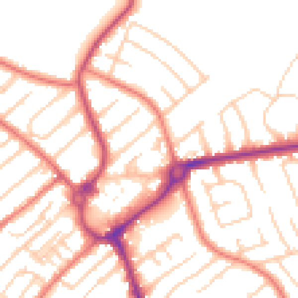 Daytime road noise heatmap for L23 2SL