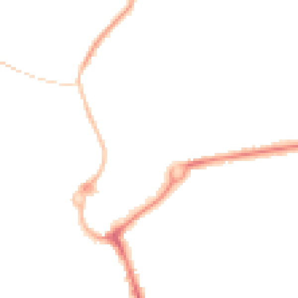 Night-time road noise heatmap for L23 2SL