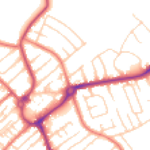Daytime road noise heatmap for L23 2SN