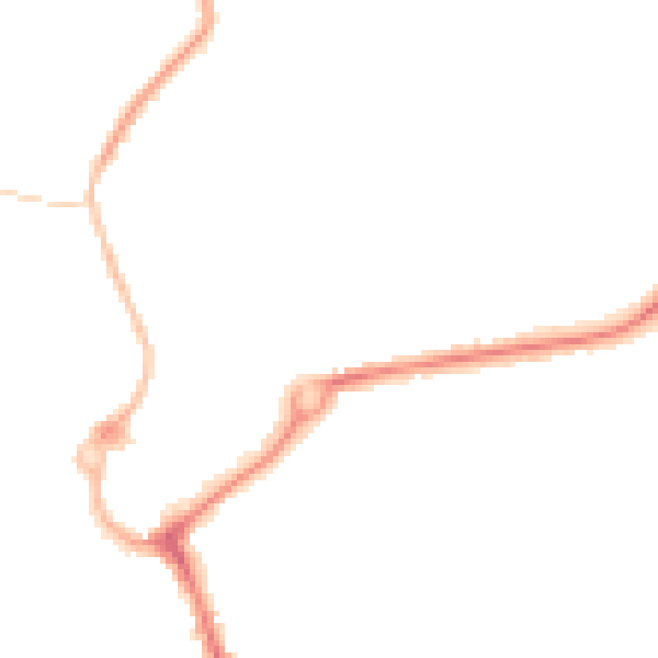 Night-time road noise heatmap for L23 2SN