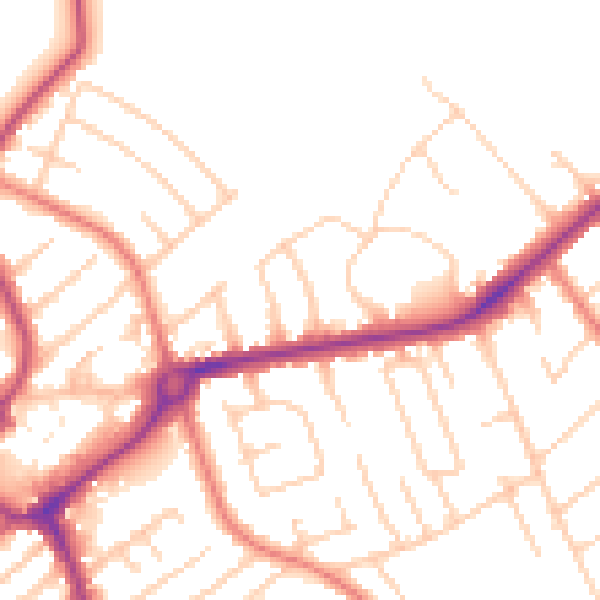 Daytime road noise heatmap for L23 2SS