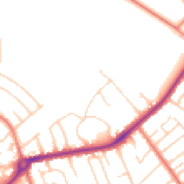 Daytime road noise heatmap for L23 2SX