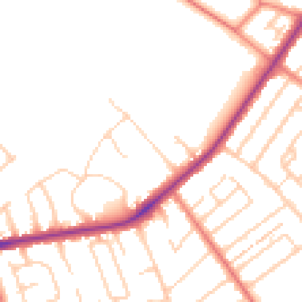 Daytime road noise heatmap for L23 2SY
