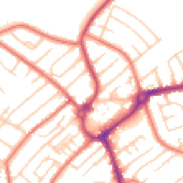 Daytime road noise heatmap for L23 2TE