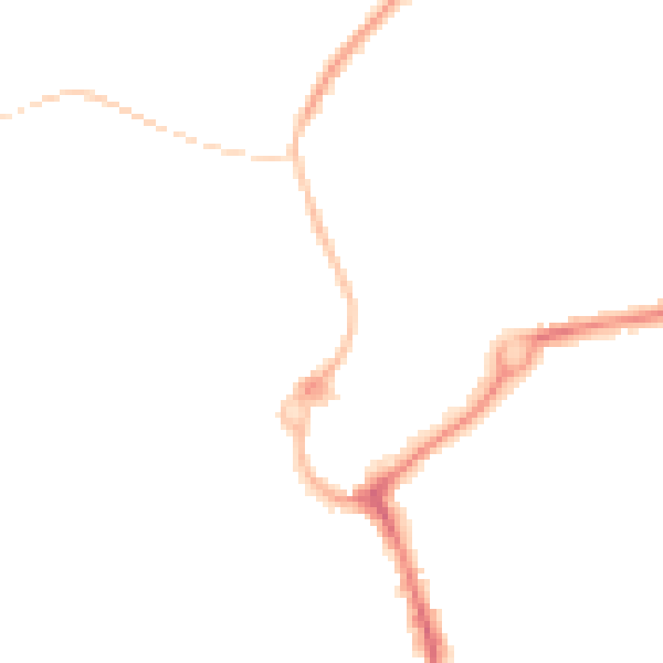 Night-time road noise heatmap for L23 2TE