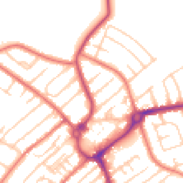 Daytime road noise heatmap for L23 2TG