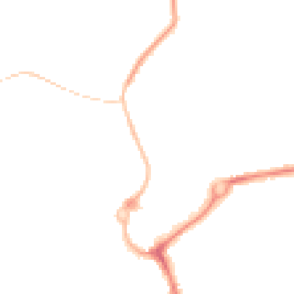 Night-time road noise heatmap for L23 2TG