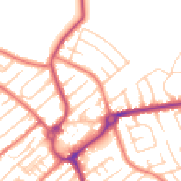 Daytime road noise heatmap for L23 2TH