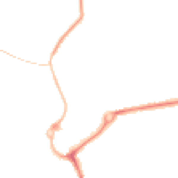 Night-time road noise heatmap for L23 2TH