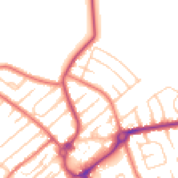 Daytime road noise heatmap for L23 2TN