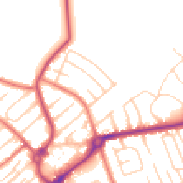 Daytime road noise heatmap for L23 2TR
