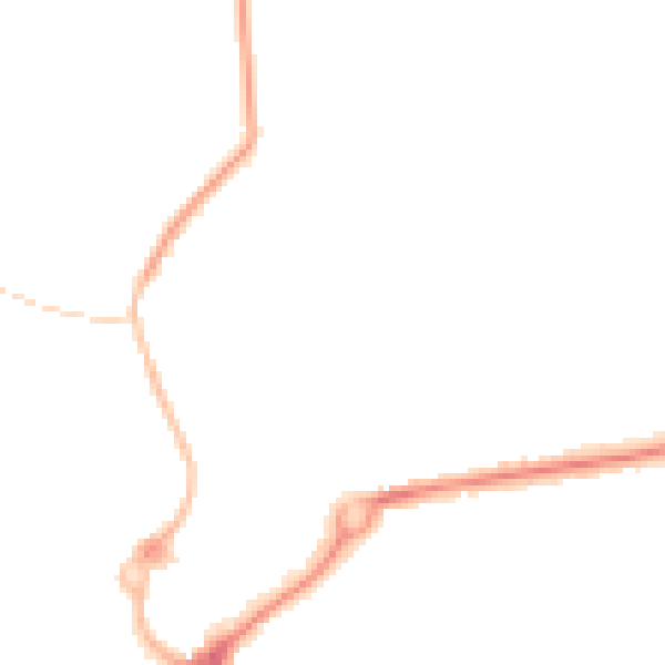 Night-time road noise heatmap for L23 2TR