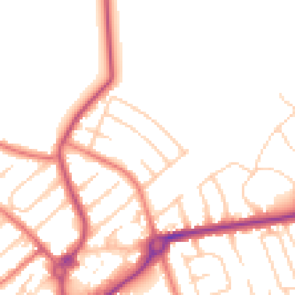 Daytime road noise heatmap for L23 2TS