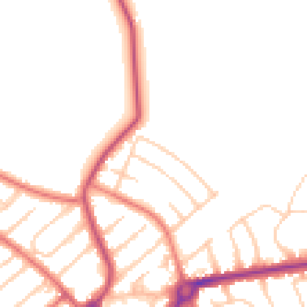 Daytime road noise heatmap for L23 2TU