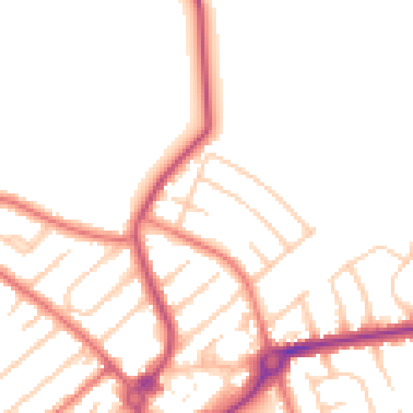 Daytime road noise heatmap for L23 2TX