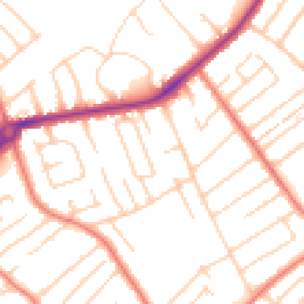 Daytime road noise heatmap for L23 2UY