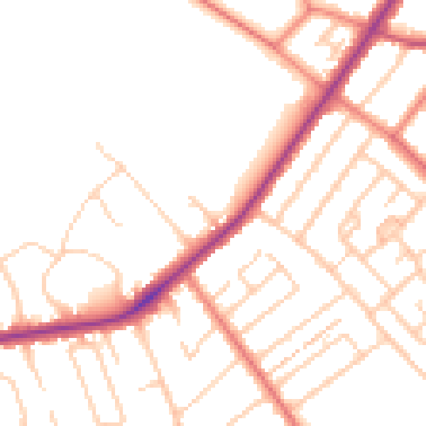 Daytime road noise heatmap for L23 2XD