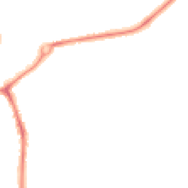 Night-time road noise heatmap for L23 2XH