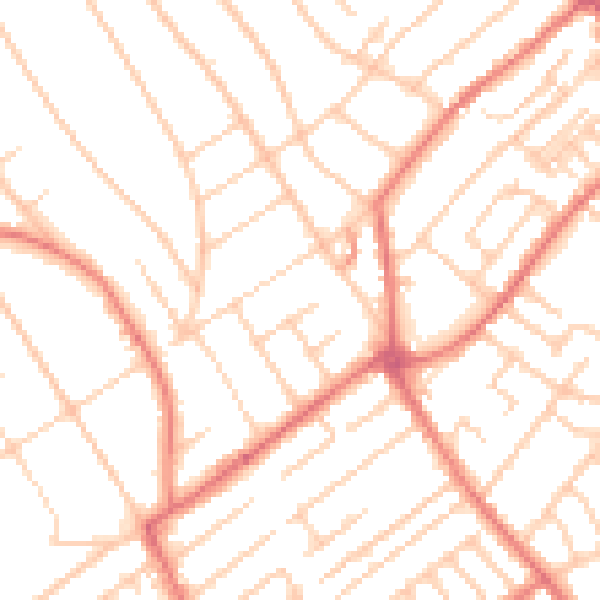 Daytime road noise heatmap for L23 3AH