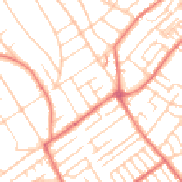 Daytime road noise heatmap for L23 3AJ