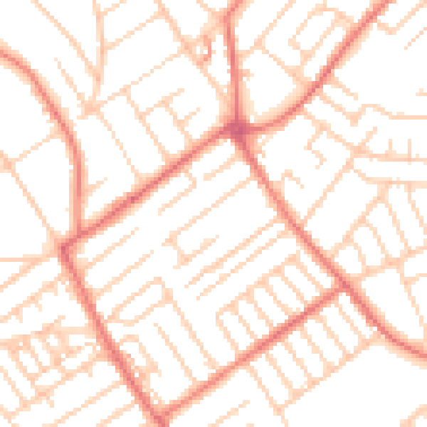 Daytime road noise heatmap for L23 3AN