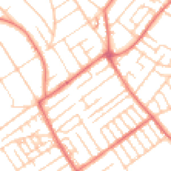 Daytime road noise heatmap for L23 3AP