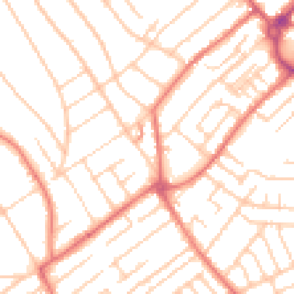 Daytime road noise heatmap for L23 3AR