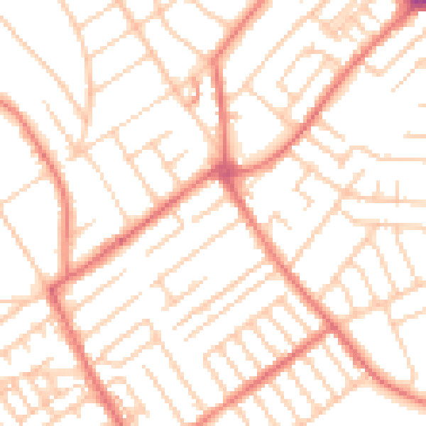 Daytime road noise heatmap for L23 3BA