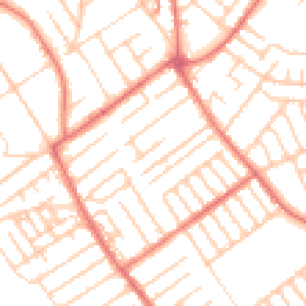 Daytime road noise heatmap for L23 3BB