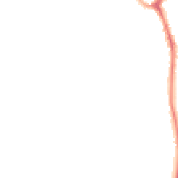Night-time road noise heatmap for L23 3BS