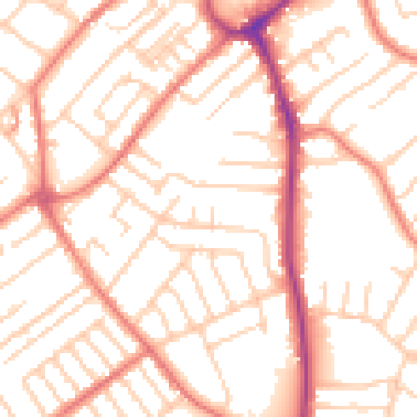 Daytime road noise heatmap for L23 3DB