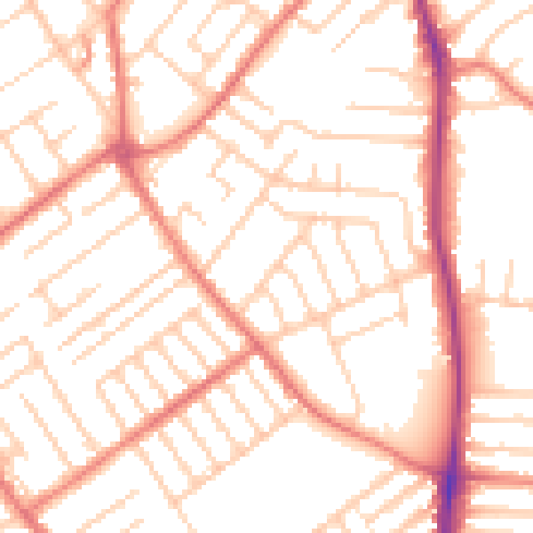 Daytime road noise heatmap for L23 3DG