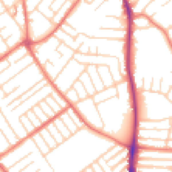 Daytime road noise heatmap for L23 3DJ